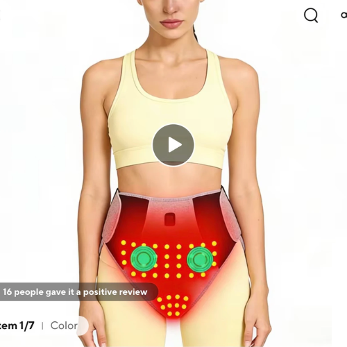Red Light Heating Women's Underwear with Abdominal Massager Relieves Abdominal Pain Cold Uterus